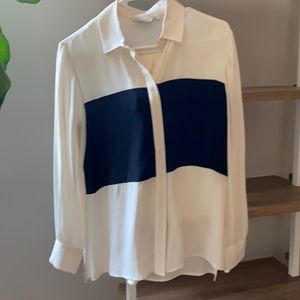 Tylho 100% Silk Colorblock Top